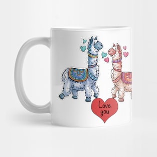 Valentines ALPACA Love you - Happy Valentine's day Mug